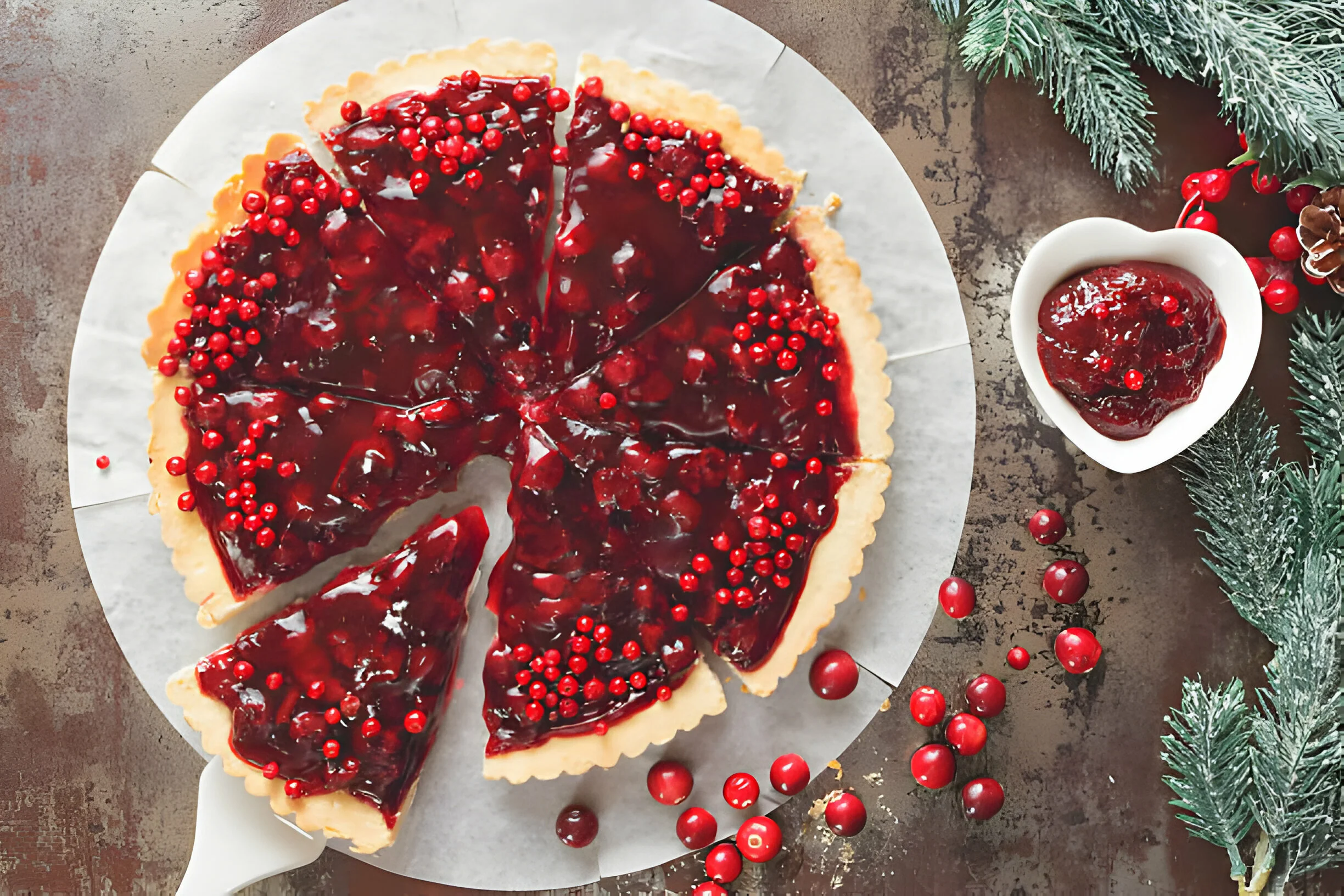 cranberry custard pie.