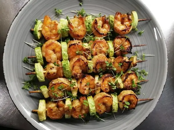 Chicken Skewers with Caesar Marinade